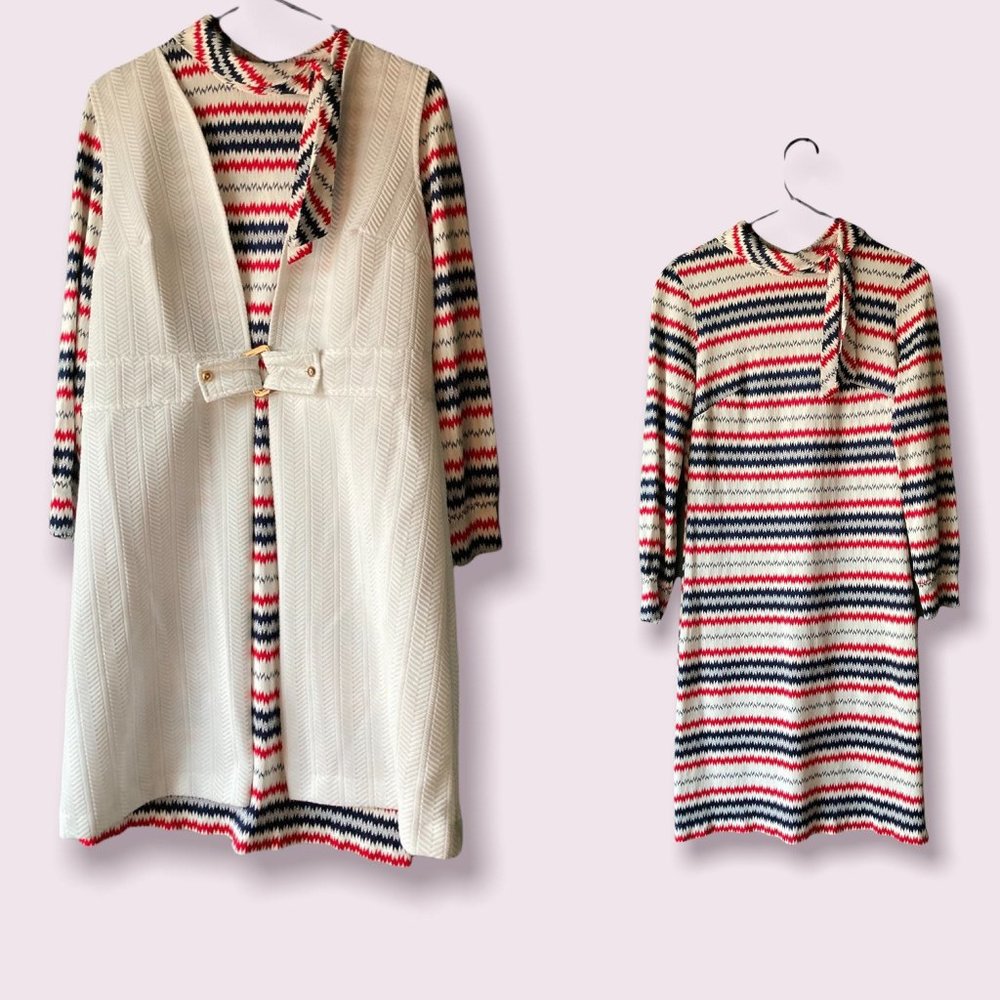 Small | 2 | 4 | Vintage 60's MOD two piece dress